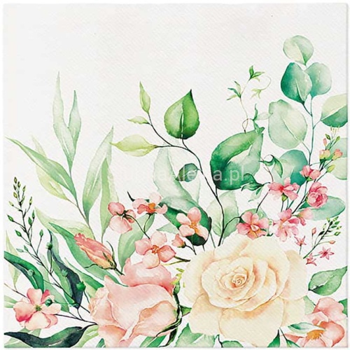 Serwetki Flizelinowe Paw Floral Moments 40x40cm 50 szt.