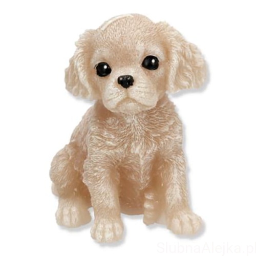 Świeca Parafinowa Animals Pies Spaniel Beżowy 14 cm