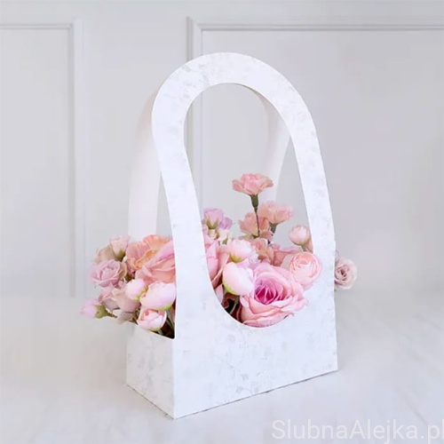 Pudełko na Kwiaty Flowebox Białe 38 cm