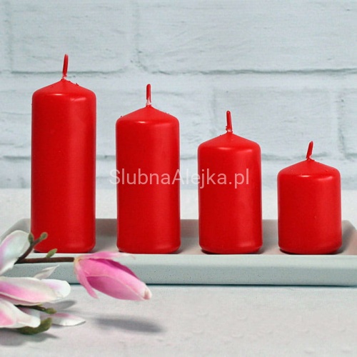 świece pieńkowe czerwone zestaw 4 szt..jpg