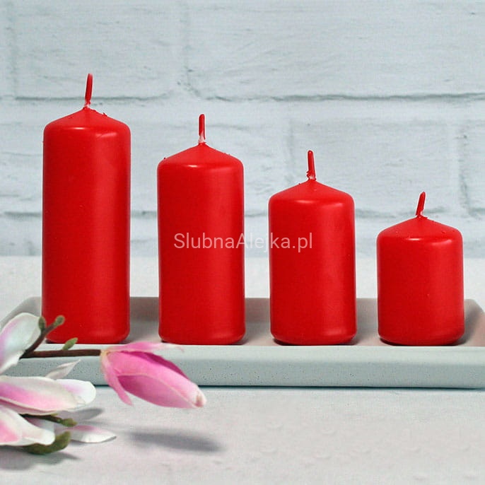 świece pieńkowe czerwone zestaw 4 szt..jpg