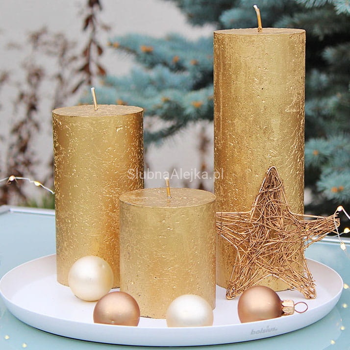 świeca Bolsius Rustic Złota.jpg