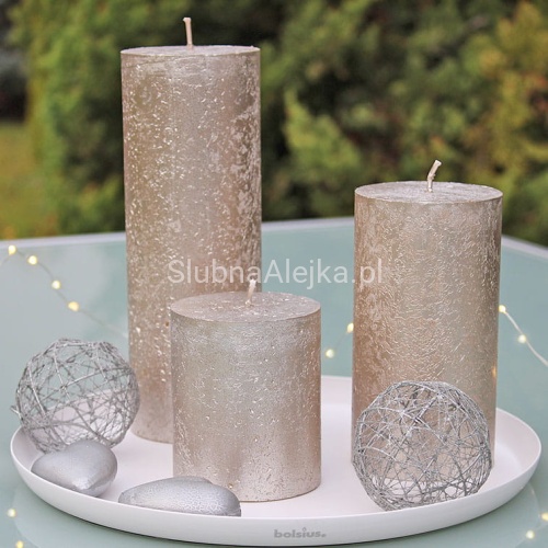 świeca Bolsius Rustic Metalic Szampański1.jpg