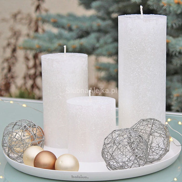 świeca Bolsius Rustik Metalik Perłowa1.jpg