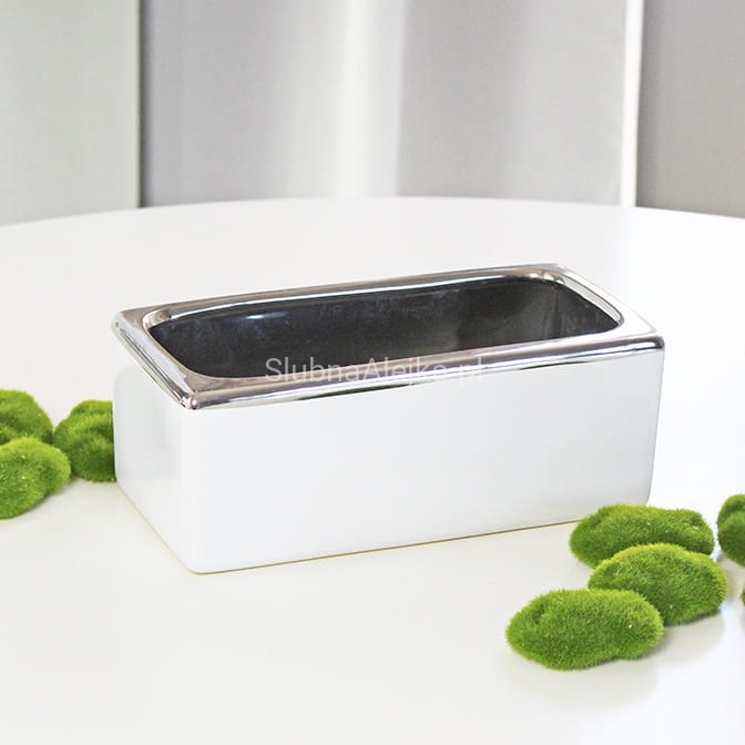 Misa ceramiczna Rynna biało-srebrna4.jpg