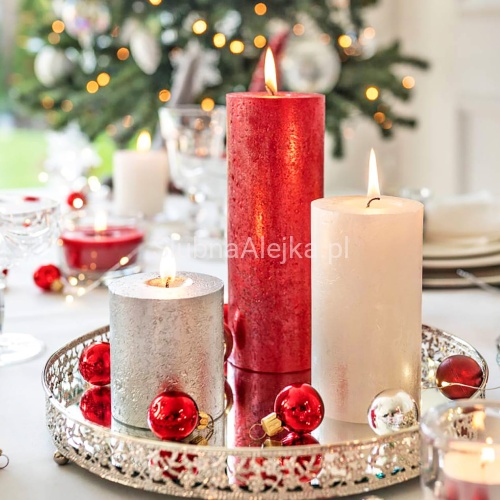 swieca pienkowa bolsius metalic czerwona.1.jpg