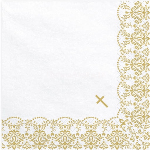 serwetki komunijne zloty ornament z krzyzykiem.2.jpg