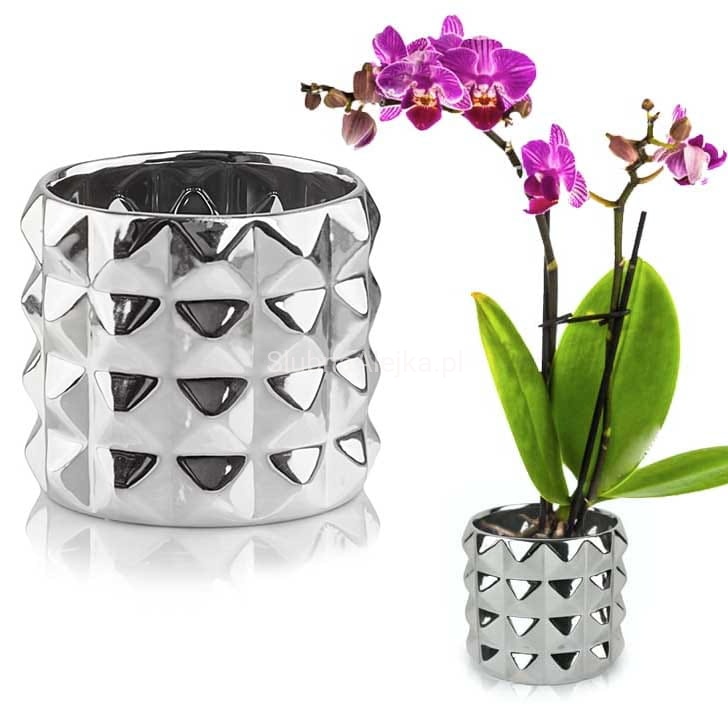 Osłonka z Ceramiki Szkliwionej Barcelona Srebrna ϕ 15cm.jpg