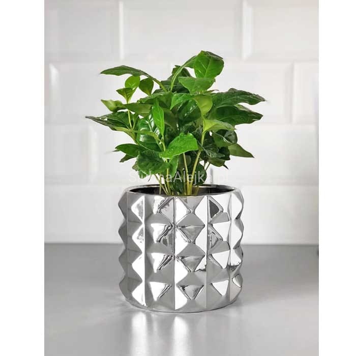 Osłonka z Ceramiki Szkliwionej Barcelona Srebrna ϕ 15cm.1.jpg