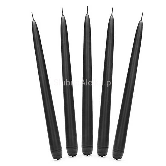swiece stożkowe matowe czarne 24cm.jpg