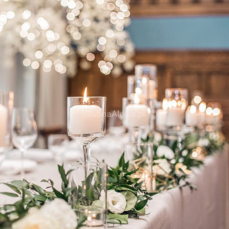 swiecznik szklany na nodze weselny 2.jpg