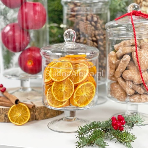 szklana bombonierka na candy bar uniwersalna 20 cm swiateczna.jpg
