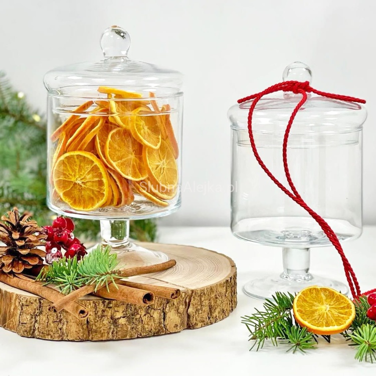 szklana bombonierka na candy swiateczna bar 20 cm uniwersalna.jpg