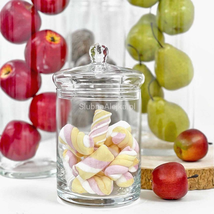 szklana bomboniera na candy bar Klasyczna 20 cm.jpg