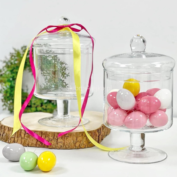 szklana bombonierka na candy bar uniwersalna 20 cm wielkanoc.jpg