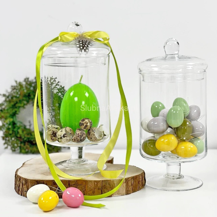 szklana bomboniera na candy bar uniwersalna 25 cm wielkanoc.jpg