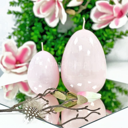 swieca lakierowana jajko duże 15 cm jasnorozowe11.jpg