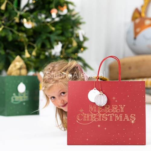 torebka na prezenty merry christmas czerwona.jpg