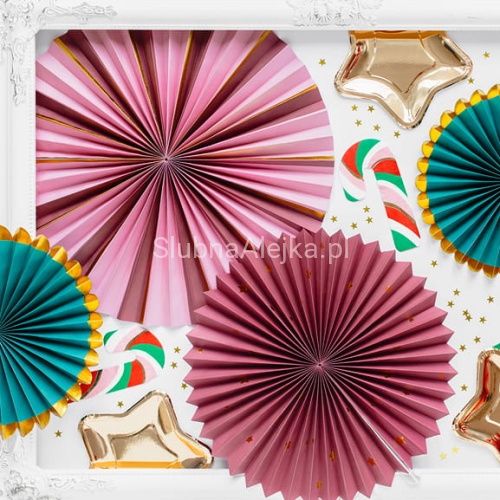 Rozety dekoracyjne świąteczne burgund.jpg