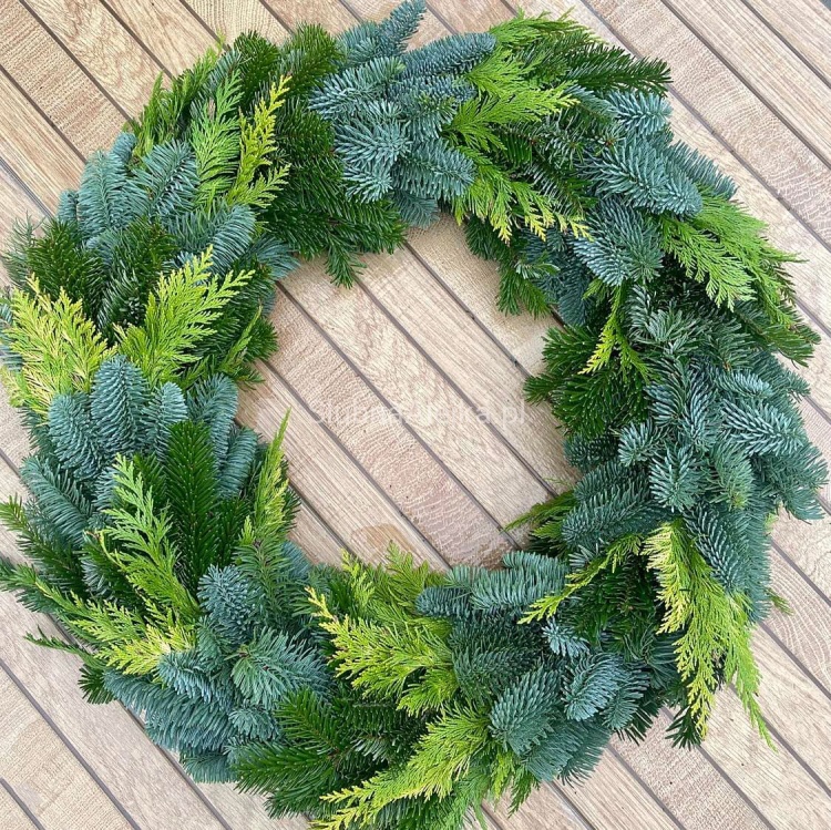 wianek z zywego świerku jodla nobilis mieszany.jpg