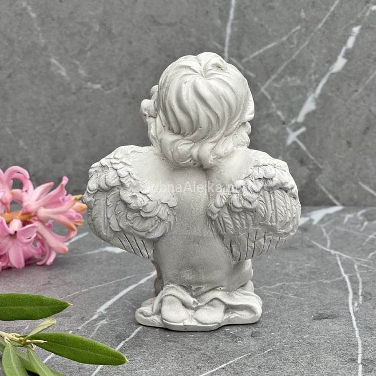 ANIOŁEK KLECZACY Z KRZYZYKIEM FIGURKA KOMUNIJNA SZARY 12 CM 3.jpg