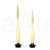 Świece Lakierowane Velvet Kręcone 27cm 4 szt. Ecru 3.jpg