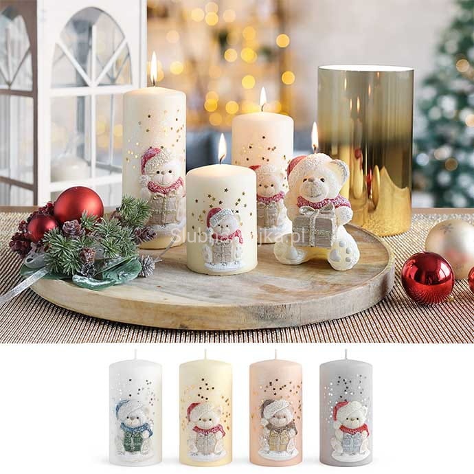 swieca ozdobna teddy świateczny kolory.jpg