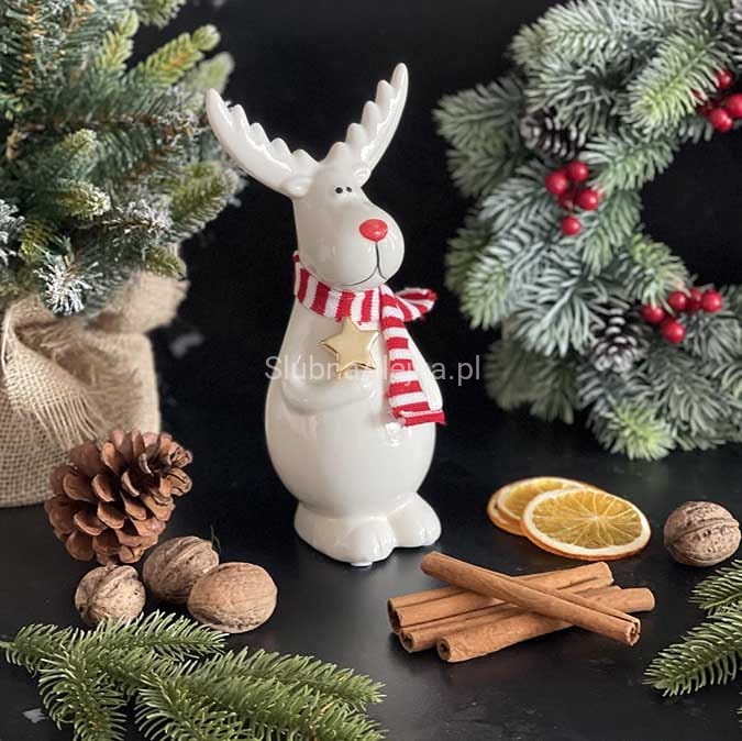 Figurka Ozdobna Renifer w Szaliku 23 CM.jpg 1.jpg