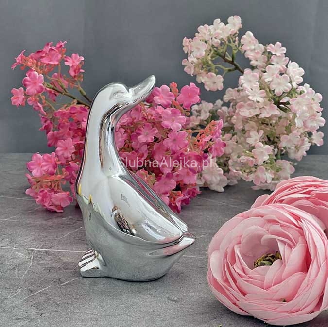 kaczka dekoracyjna srebrna.1.jpg