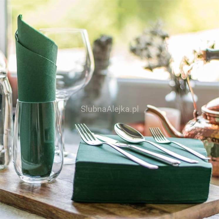 serwetki flizelinowe airlaid butelkowa zieleń 12 szt..jpg