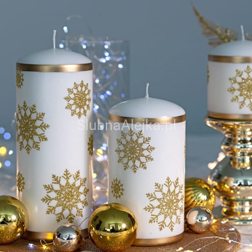 swieca pienkowa golden stars.jpg
