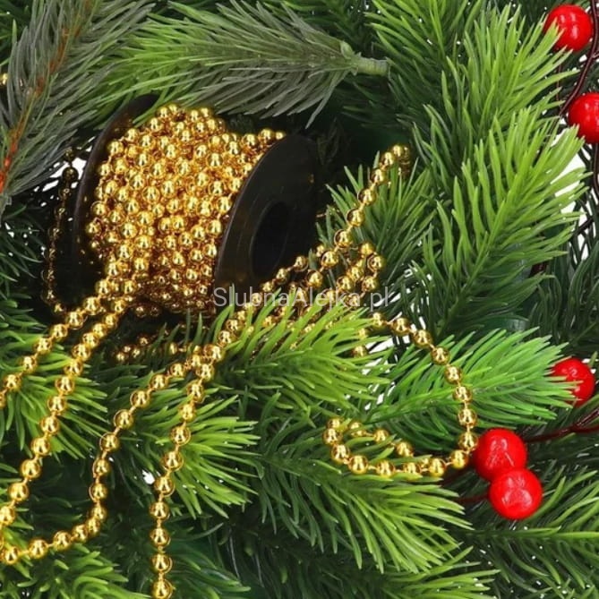 girlanda lancuch zlote koraliki 5m.jpg