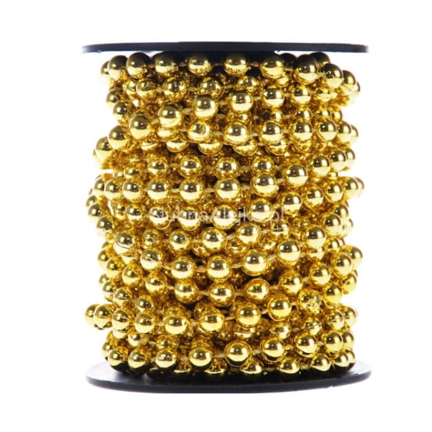 girlanda lancuch na choinkę zlote koraliki.2.jpg