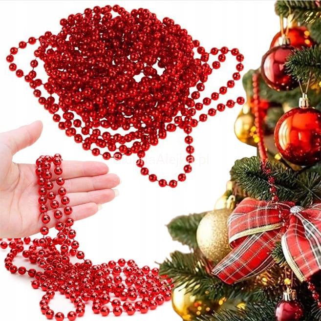 girlanda lancuch choinkowy czerwone koraliki.jpg