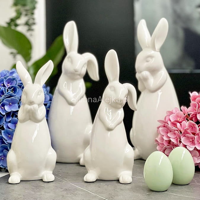 zajac wielkanocny duży ceramika biala proste uszy 40 cm 2.jpg