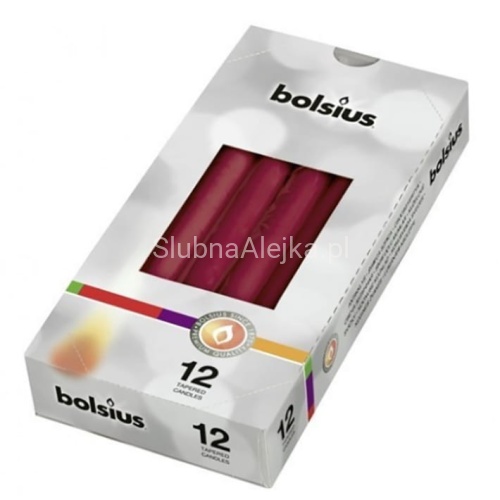 swiece szpic bolsius 12 szt. bordowe.jpg