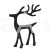 Figurka Metalowa Renifer Czarny 17 cm 2.jpg