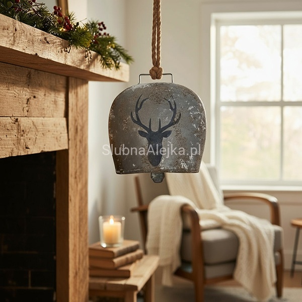 Metalowy Dzwonek Zawieszka z Reniferem.jpg
