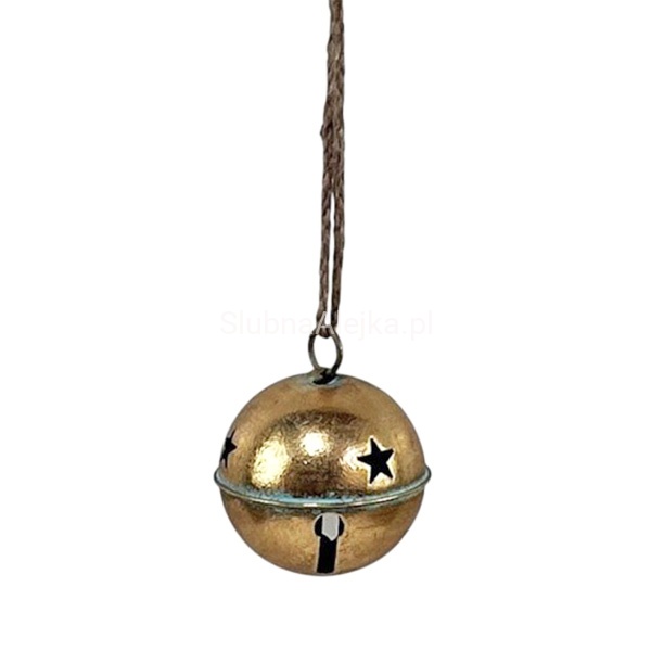 Metalowy Dzwonek Zawieszka Złoty 10 cm.0.jpg
