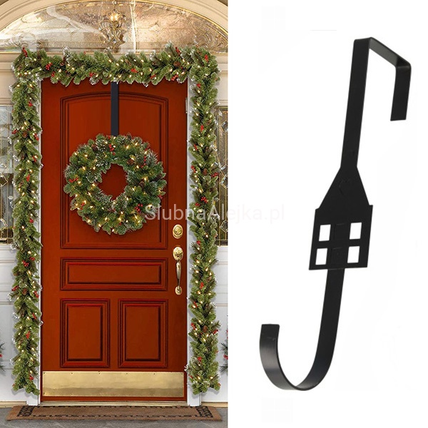 Uchwyt na wianek na drzwi Czarny Domek 28 cm .jpg