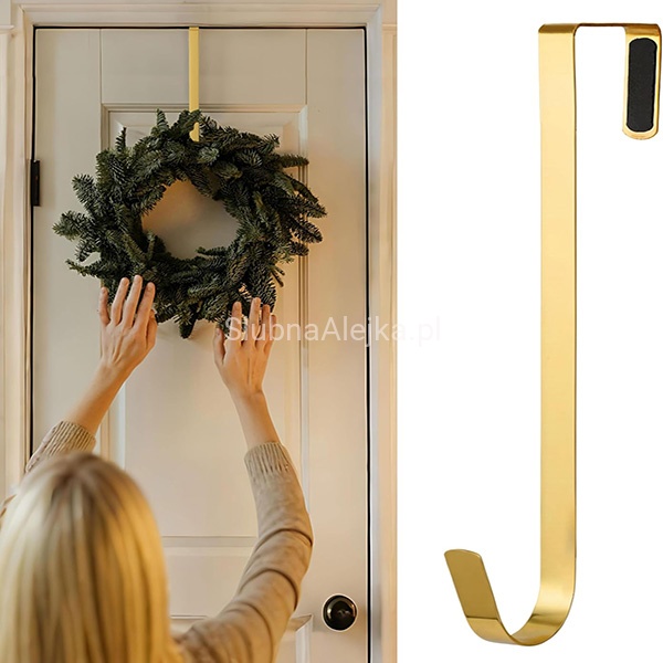 Uchwyt na wianek na drzwi Złoty 28 cm.jpg