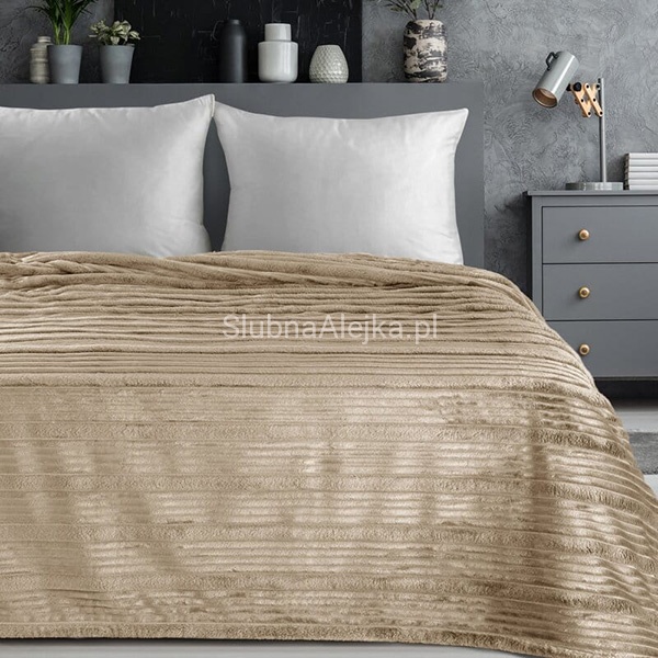 Koc Premium Dwustronny Nina Kremowy 150x200 cm.jpg