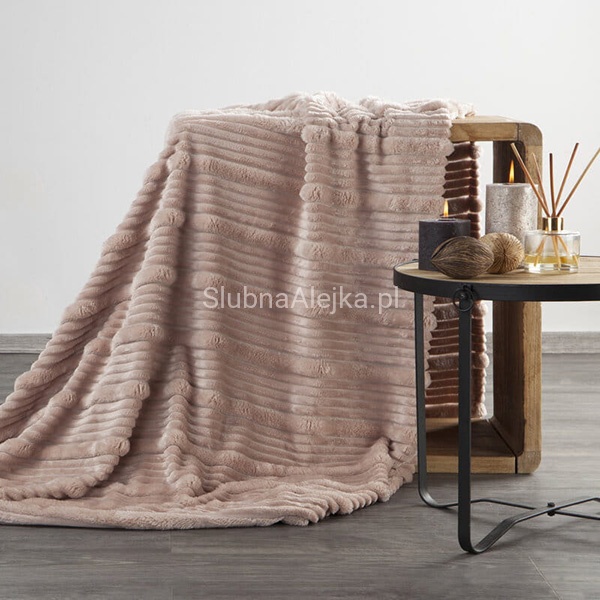 Koc Premium Dwustronny Nina Pudrowy róż.200x200.jpg