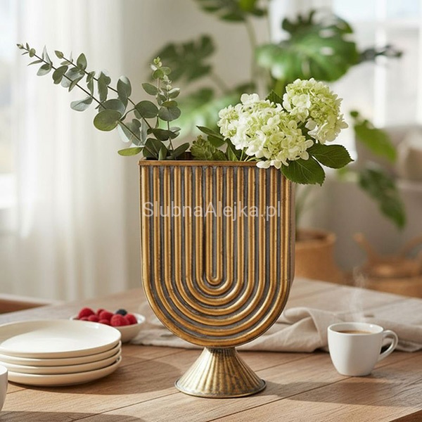 wazon dekoracyjny na podstawie złoty.2.jpg