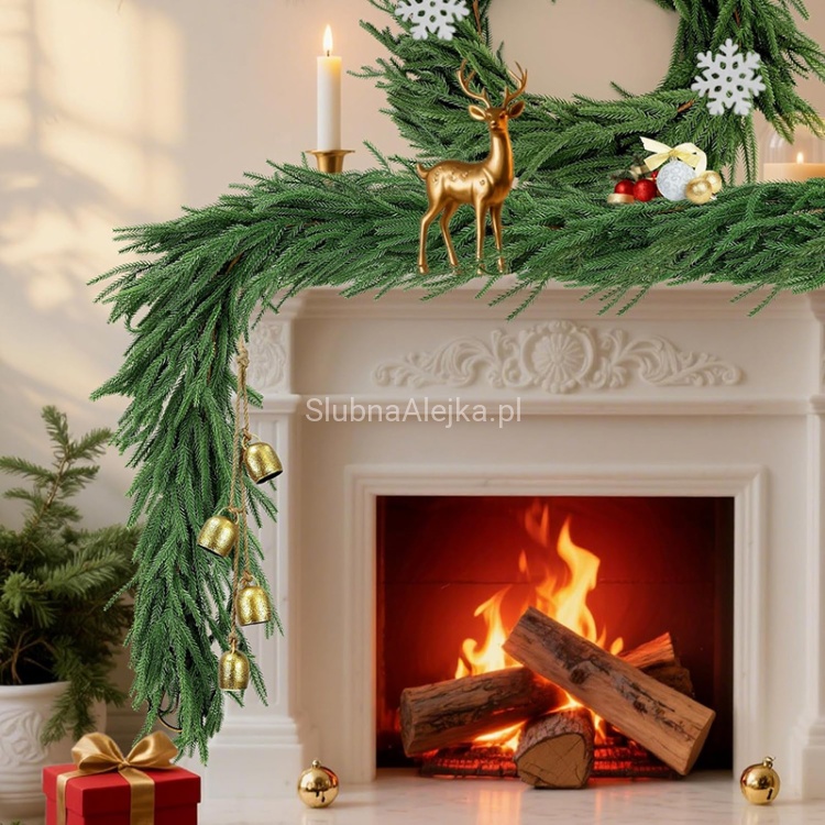 girlanda świąteczna zielona drobny świerk.jpg