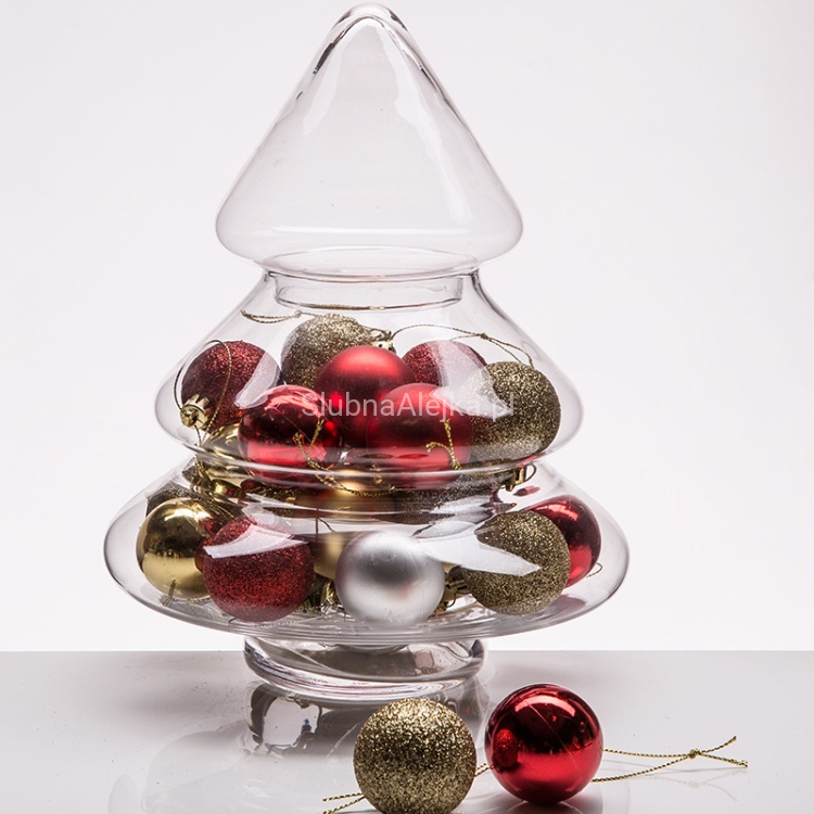 Choinka Szklana dekoracyjna Merry Christas! 34 cm.jpg