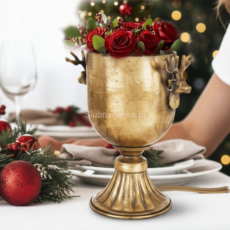 Puchar zloty z glowami reniferow.25 cm.n.jpg