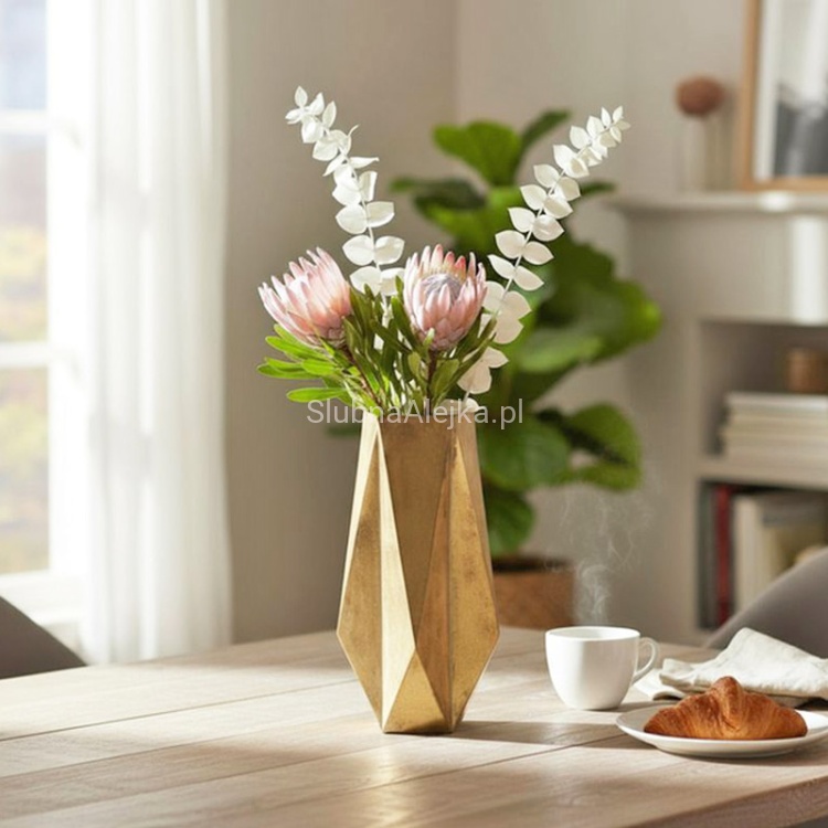 Wazon Dekoracyjny Geometric złoty 50 cm.jpg