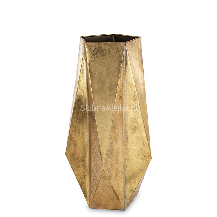 Wazon Dekoracyjny Geometruczny złoty 56 cm.jpg