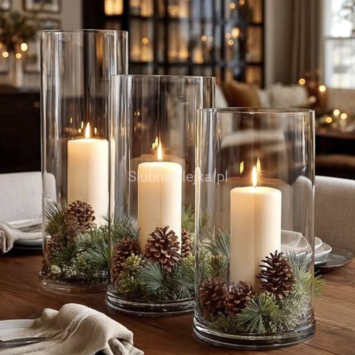 Zestaw Wazonów Cylindrów Szerokich Grube Szkło 30,40,50cm ϕ 15cm.jpg